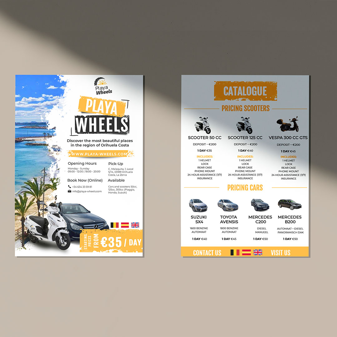 Trabajo de dise&ntilde;o gr&aacute;fico Playa Wheels