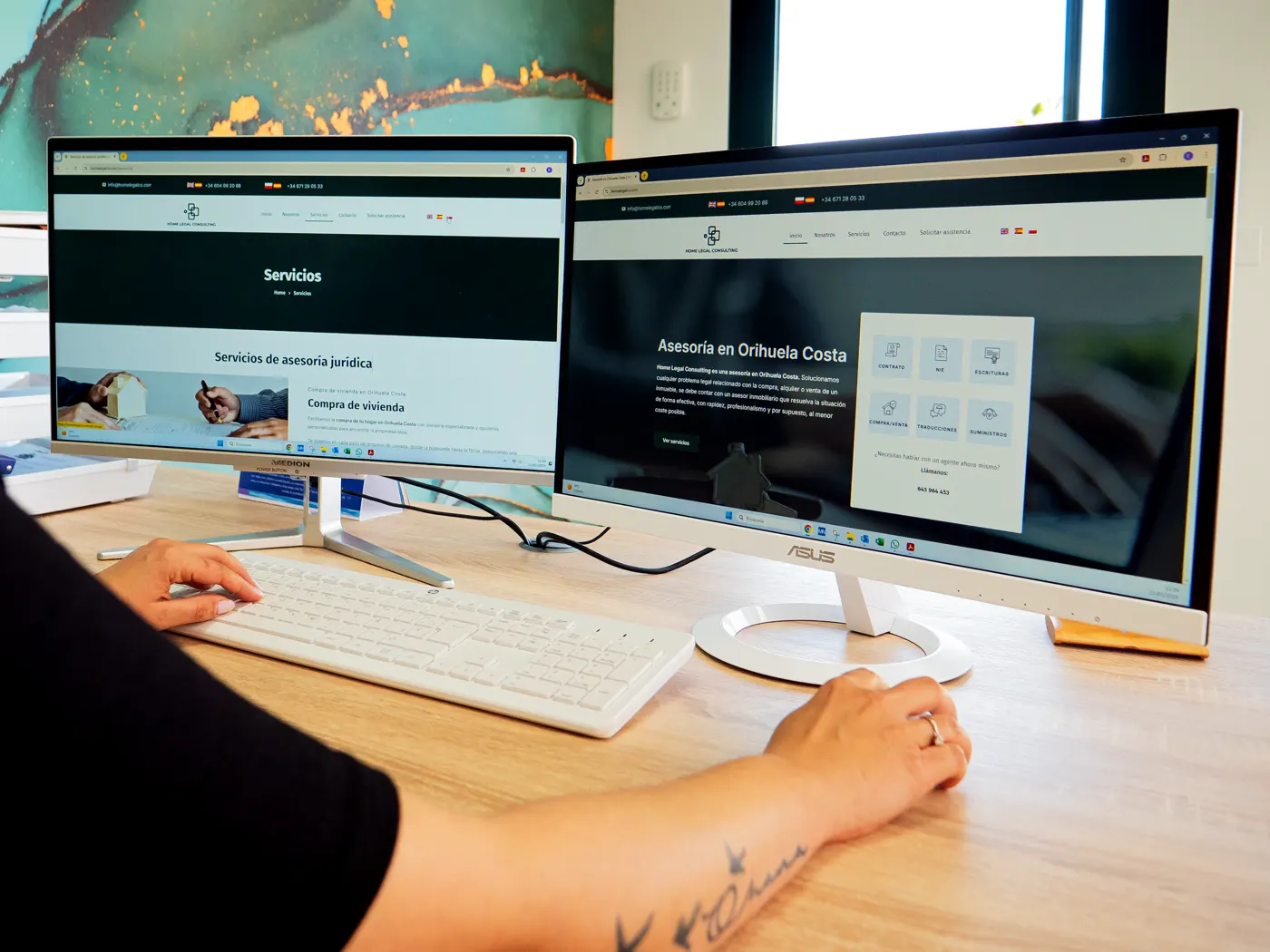 Fotograf&iacute;a corporativa: dise&ntilde;o web en pantalla